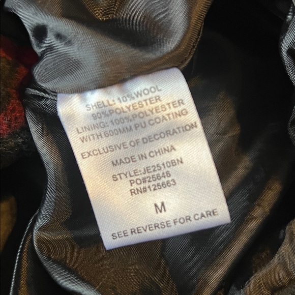 2 Piece Dressy Winter Jacket Coat Lot 1 Herringbone, 1 Plaid Print Size Medium - Picture 10 of 12